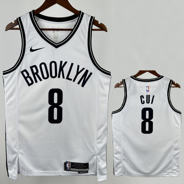 22-23 NETS CUI #8 White Top Quality Hot Pressing NBA Jersey