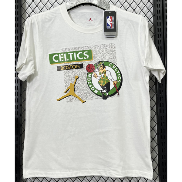 T196 Celtic Jordan White High Quality Casual T-Shirt