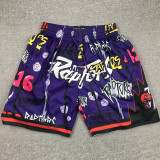 Raptors Purple City Edition Top Quality NBA Pocket Pants *猛龙涂鸦