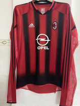 2004-2005 ACM Home Long Sleeve Retro Soccer Jersey (长袖)