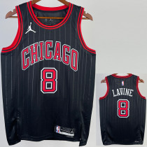 22-23 BULLS LAVINE #8 Black Top Quality Hot Pressing NBA Jersey (Trapeze Edition) 飞人版