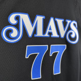 23-24 Dallas Mavericks DONCIC #77 Black City Edition Top Quality Hot Pressing NBA Jersey(V领)