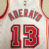 22-23 Heat ADERAYO #13 White Top Quality Hot Pressing NBA Jersey (Retro Logo)