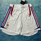 2006 France Away White Retro Shorts Pants