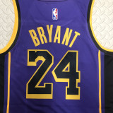 22-23 LAKERS BRYANT #24 Purple Top Quality Hot Pressing NBA Jersey (Trapeze Edition)