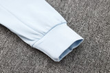 24-25 France Light blue Hoodie Half Pull Tracksuit #F589半拉连帽