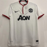 2012-2013 Man Utd Away White Retro Soccer Jersey