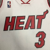 2005-06 Heat WADE #3 White Top Quality Hot Pressing NBA Jersey