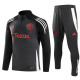 24-25 Man Utd Dark gray Half Pull Tracksuit (半拉链)
