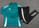 2024 AD Green Kids Half Pull Tracksuit (童装)(半拉链)