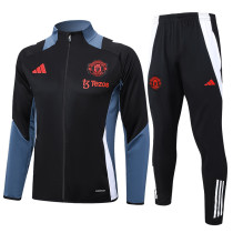 24-25 Man Utd Black Jacket Tracksuit #A796