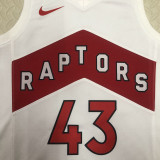 22-23 Raptors SIAKAM #43 White Top Quality Hot Pressing NBA Jersey