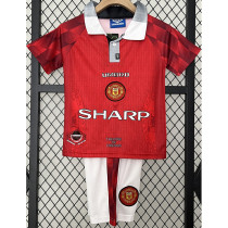 1996-1997 Man Utd Home Kids Retro Soccer Jersey