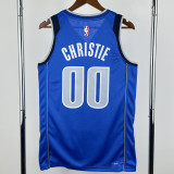 22-23 Dallas Mavericks CHRISTIE #00 Blue Top Quality Hot Pressing NBA Jersey(V领)