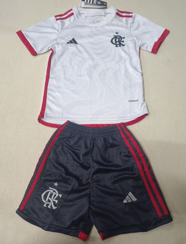 24-25 Flamengo Away Kids Soccer Jersey