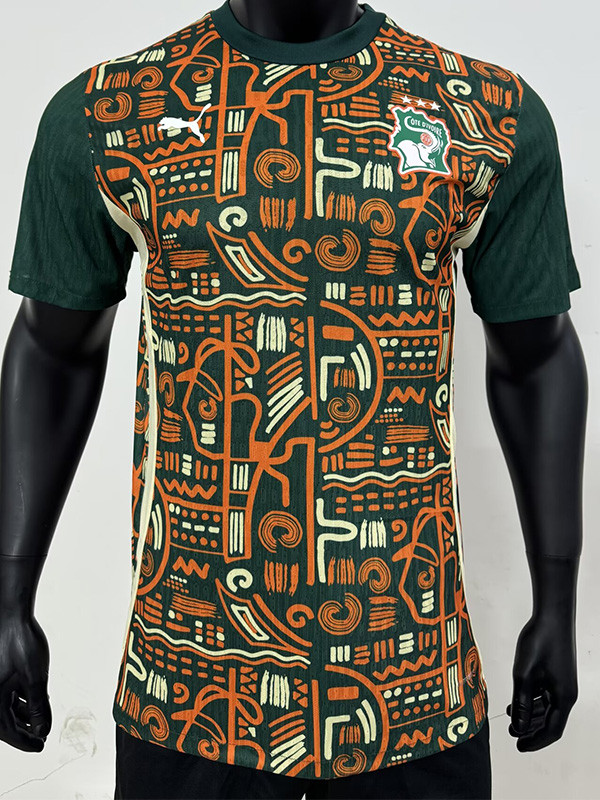 24-25 Ivory Coast Green Yellow Player Version Training shirts