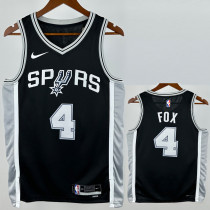22-23 SA Spurs FOX #4 Black Top Quality Hot Pressing NBA Jersey