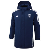 24-25 RMA Royal Blue Hooded Windbreaker Fabric Cotton Coat #G211(白标)