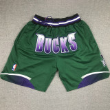 BUCKS Green City Edition Top Quality NBA Pocket Pants *雄鹿队