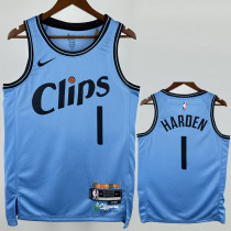 24-25 Clippers HARDEN #1 Blue City Edition Top Quality Hot Pressing NBA Jersey