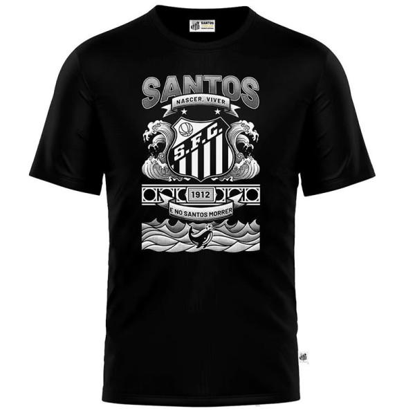 2025 Santos FC Black Casual T-Shirt