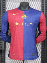 24-25 BAR Home Joint Edition Long Sleeve Player Version Soccer Jersey (长袖球员)*酷玩