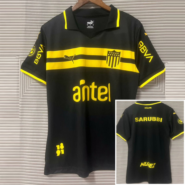 24-25 Atletico Penarol Black Away Fans Soccer Jersey *前横条