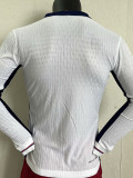 24-25 England Home Long Sleeve Player Version Soccer Jersey (长袖球员)