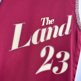 23-24 Cleveland Cavaliers JAMES #23 Red City Edition Top Quality Hot Pressing NBA Jersey