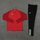 2024 AD Red Kids Half Pull Tracksuit #AB05 (童装) (半拉链)