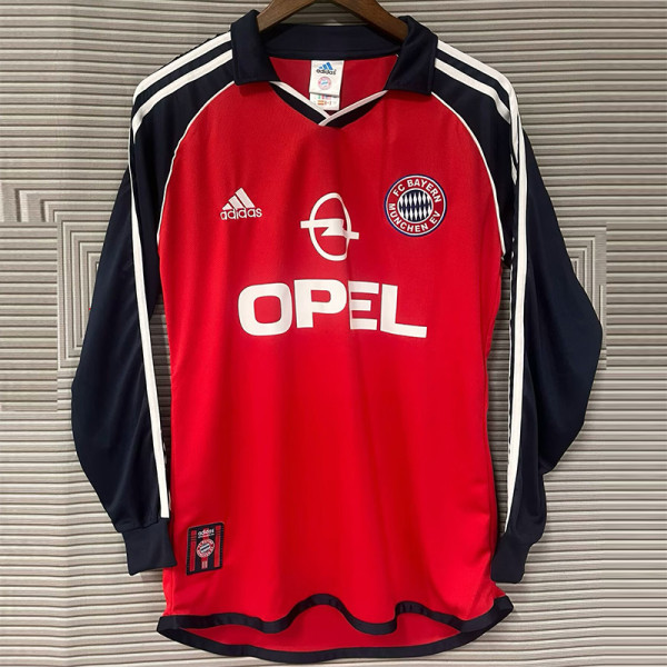 2000-2001 Bayern Home Long Sleeve Retro Soccer Jersey (长袖)