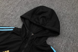 24-25 Argentina Black Hoodie Half Pull Tracksuit #F593半拉连帽
