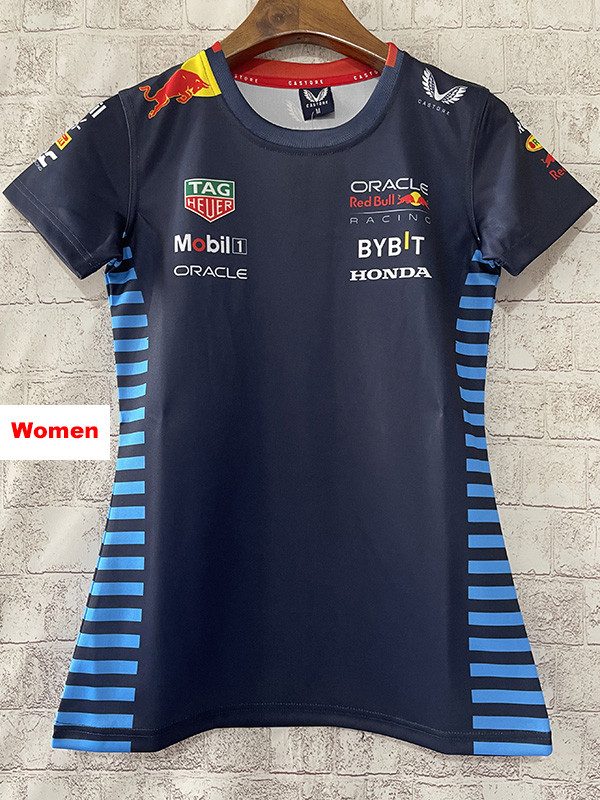 2024 F1 Red Bull Women Royal Blue Racing Suit (女)圆领