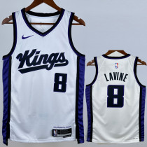 23-24 Kings LAVINE #8 White Top Quality Hot Pressing NBA Jersey