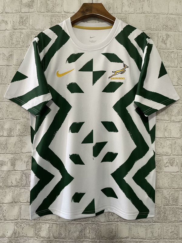 2024 South Africa White Green Rugby Jersey