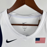 2024 Olympic Game USA HALIBURTON # 9 White Basketball Jersey