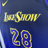 24-25 LAKERS HACHIMURA #28 Royal blue City Edition Top Quality Hot Pressing NBA Jersey