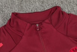 24-25 Bayern Deep Red Kids Half Pull Tracksuit (童装)(半拉链)