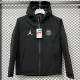 24-25 PSG Jordan Cotton Thickened warm Black Outdoor Jackets #A805加棉冲锋衣