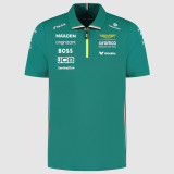 2025 F1 Aston Martin Polo Green Racing Suit(有领)