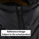 23-24 Argentina Black Hooded Cotton Coat White Edge (白色边) 棉衣