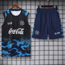 24-25 Napoli Black Blue Tank top and shorts suit