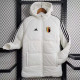 23-24 Belgium White Hooded Cotton Coat Black Edge (黑色边) 棉衣