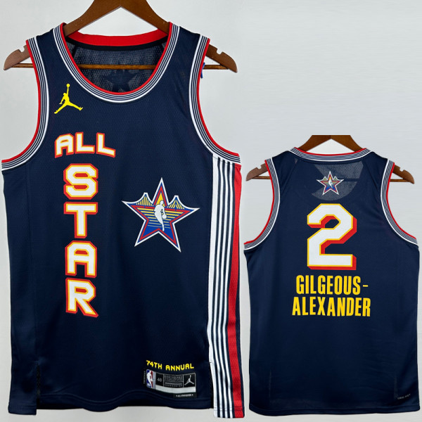 25-26 ALL-STAR GILGEOUS-ALEXANDER #2 Royal blue Top Quality Hot Pressing NBA Jersey