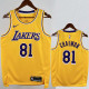 22-23 LAKERS CHAEWON #81 Yellow Top Quality Hot Pressing NBA Jersey(圆领)
