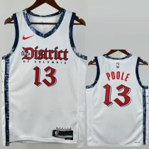 24-25 Wizards POOLE #13 White City Edition Top Quality Hot Pressing NBA Jersey