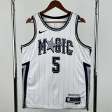 24-25 Magic BANCHERO #5 White City Edition Top Quality Hot Pressing NBA Jersey