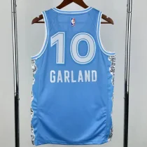 24-25 Cleveland Cavaliers GARLAND #10 Light blue City Edition Top Quality Hot Pressing NBA Jersey