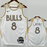 24-25 BULLS LAVINE #8 White City Edition Top Quality Hot Pressing NBA Jersey