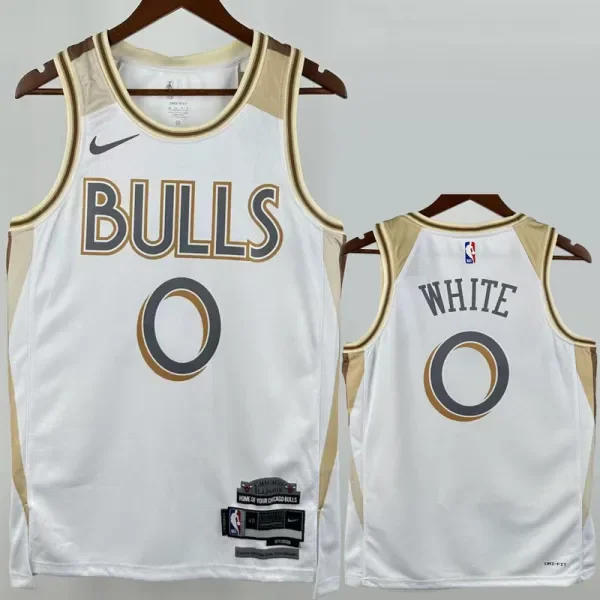 24-25 BULLS WHITE #0 White City Edition Top Quality Hot Pressing NBA Jersey